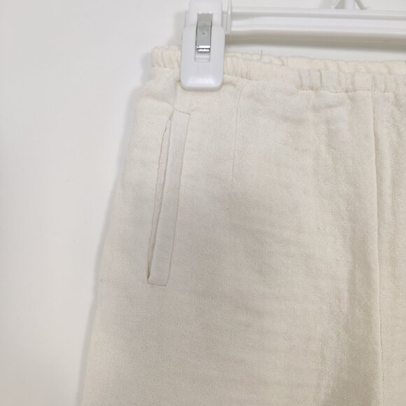 Zara Girls' Pants Size 7 Cream Color Cotton Blend Summer Resortwear Casual Daily - Picture 2 of 6